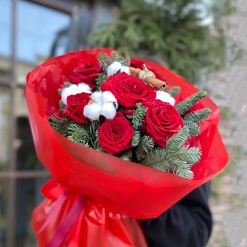 Букет цветов "Новогодний букет Сказка" Букет цветов "Новогодний букет Сказка"